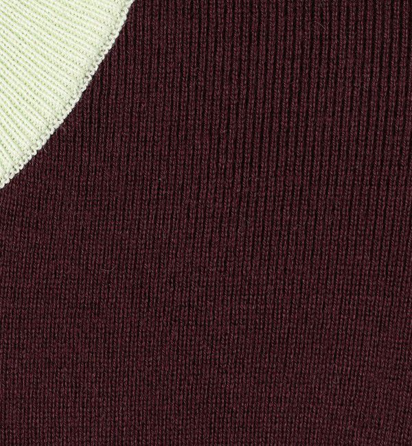 CABaN「コットンカシミヤ バイカラークルーネックカーディガン」|カーディガン|