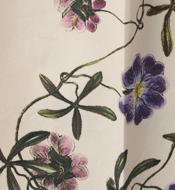 CABaN「コットンツイル フラワープリント2タックワイドパンツ」|チノ|