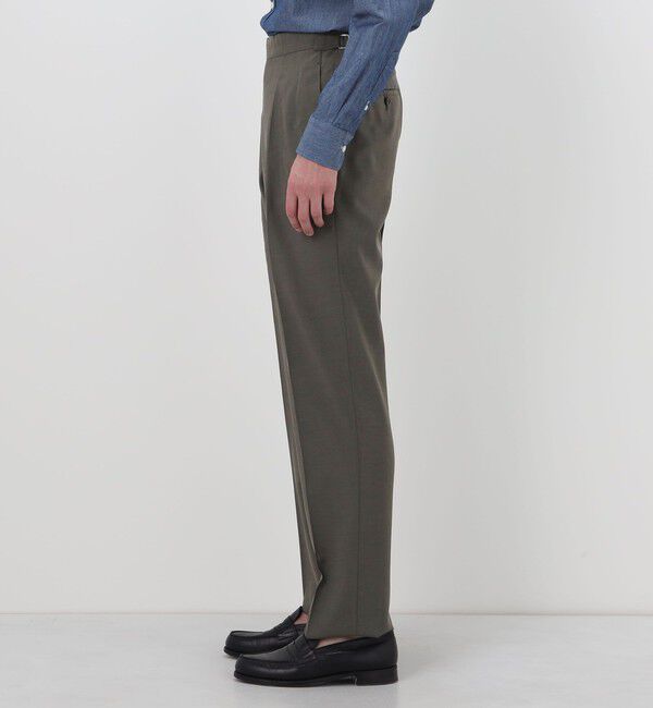 TOMORROWLAND MENS「ウールモヘヤ 2プリーツサイドアジャスタースラックス Ｖ.B.CANONICO」|スラックス|