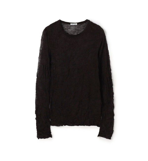 Edition「プリーツニット プルオーバー」|ニット・セーター|49 ダークブラウン