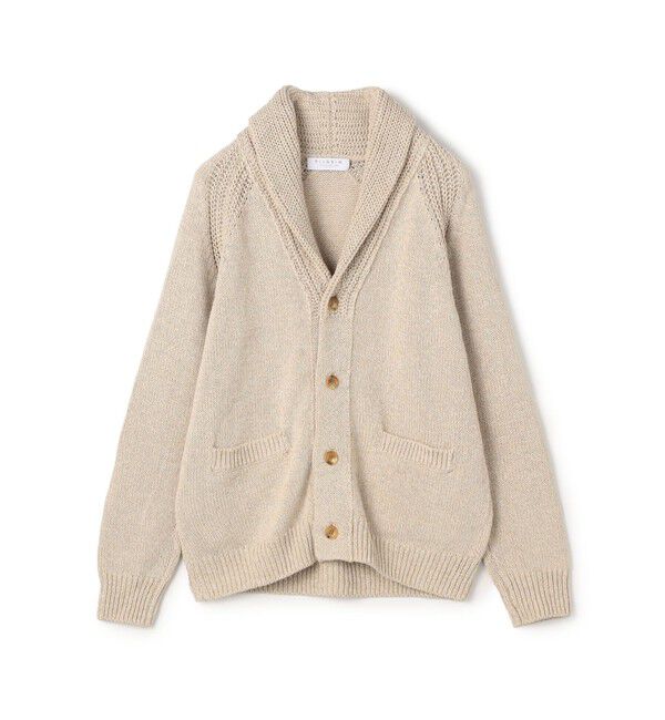 TOMORROWLAND MENS「リネンコットン ショールカラー ニットカーディガン」|カーディガン|41 ライトベージュ