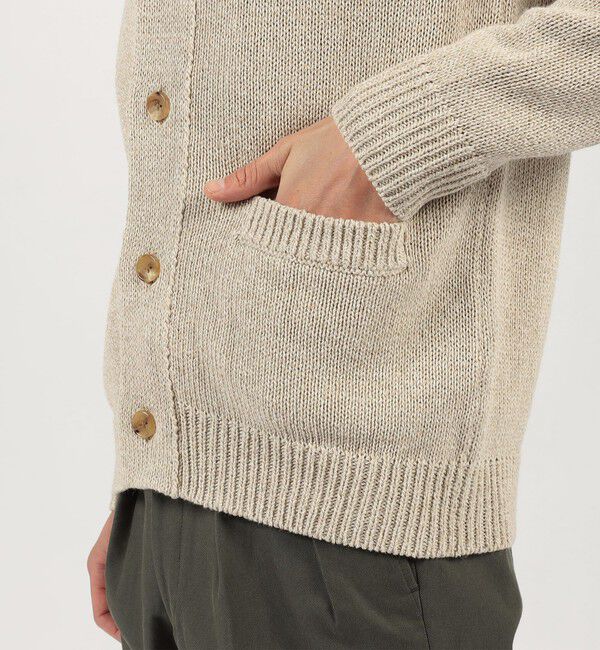 TOMORROWLAND MENS「リネンコットン ショールカラー ニットカーディガン」|カーディガン|