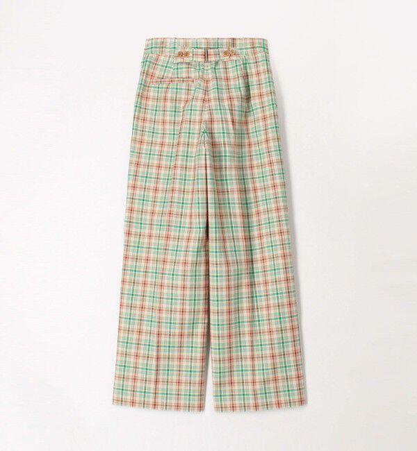 CABaN「コットンポリエステルツイル チェックセミワイドパンツ」|その他|