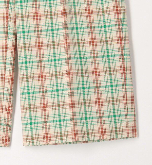 CABaN「コットンポリエステルツイル チェックセミワイドパンツ」|その他|