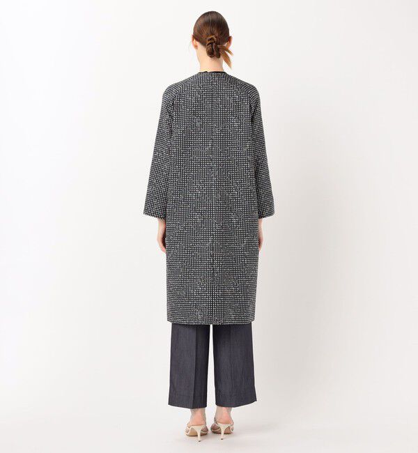 TOMORROWLAND collection「オーバーフラワージャカード クルーネックコート」|ノーカラーコート|