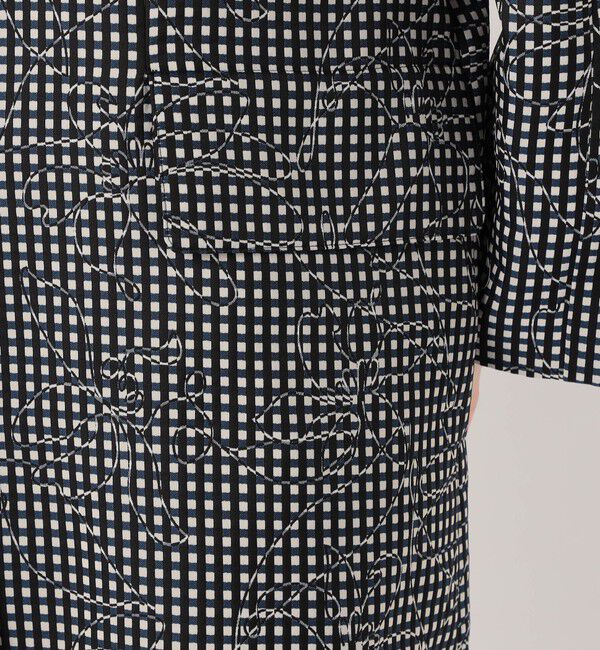 TOMORROWLAND collection「オーバーフラワージャカード クルーネックコート」|ノーカラーコート|