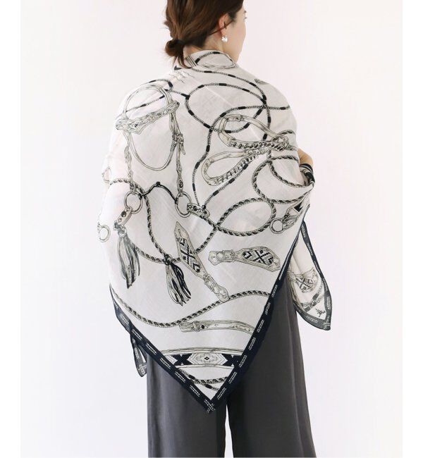 VERMEIL par iena「manipuri（マニプリ）Stole ネイティブビット 120x120cm　0141333030」|ストール|