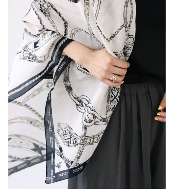 VERMEIL par iena「manipuri（マニプリ）Stole ネイティブビット 120x120cm　0141333030」|ストール|