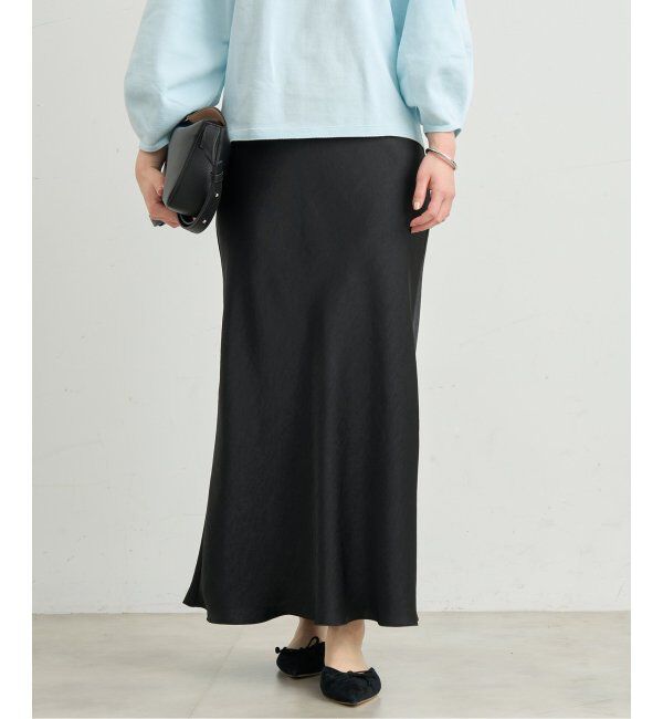IENA「《追加11》ダブルサテンスカート」|スカート|