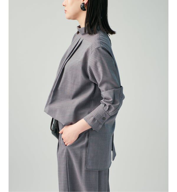 VERMEIL par iena「Check ハイネックブラウス」|シャツ・ブラウス|