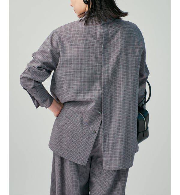 VERMEIL par iena「Check ハイネックブラウス」|シャツ・ブラウス|