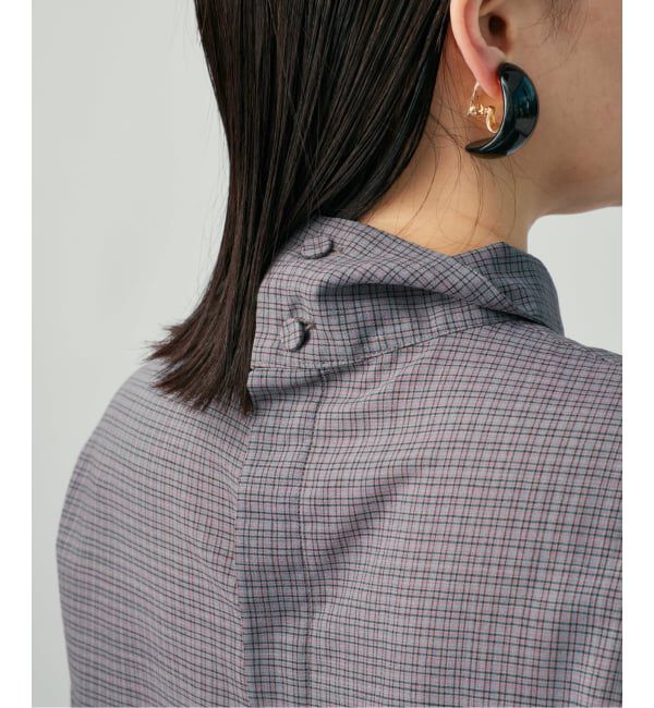 VERMEIL par iena「Check ハイネックブラウス」|シャツ・ブラウス|