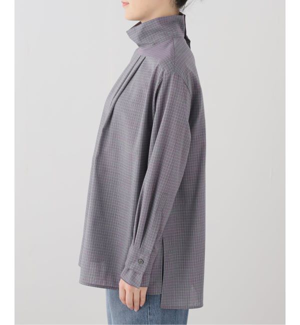 VERMEIL par iena「Check ハイネックブラウス」|シャツ・ブラウス|