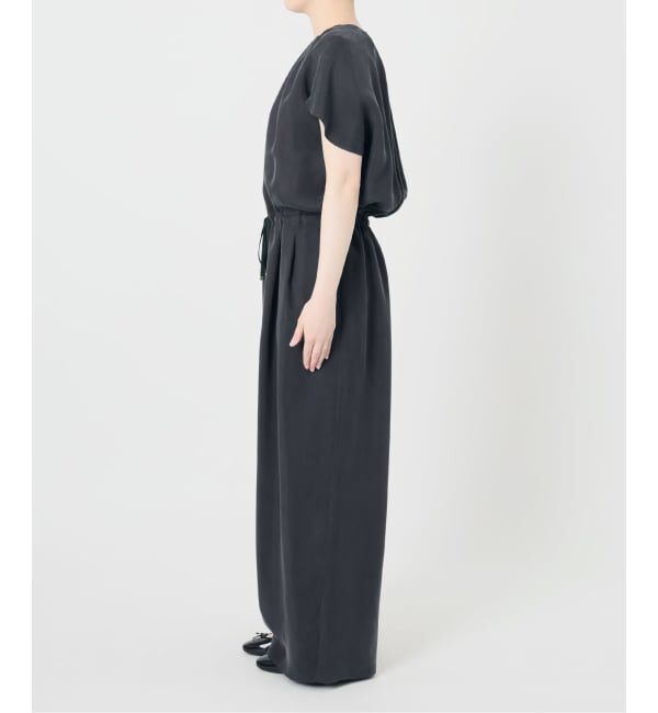 IENA「《予約》ウォッシャブル キュプラオーバーフレンチオールインワン」|オールインワン|