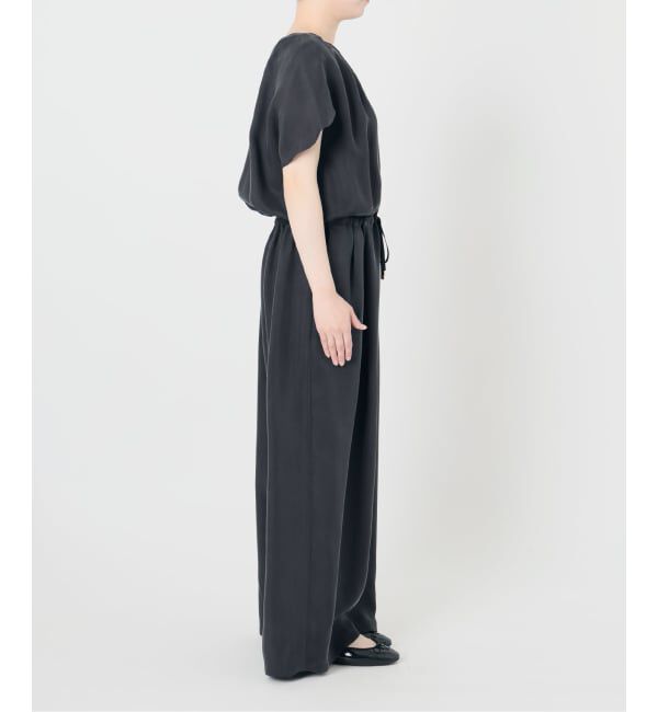 IENA「《予約》ウォッシャブル キュプラオーバーフレンチオールインワン」|オールインワン|