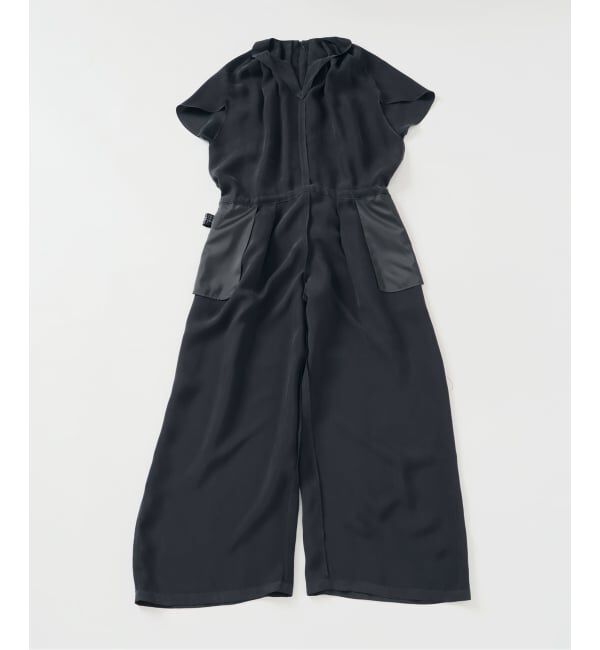 IENA「《予約》ウォッシャブル キュプラオーバーフレンチオールインワン」|オールインワン|