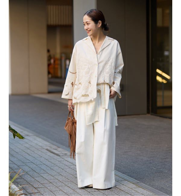 JOURNAL STANDARD「フラワーエンブロイダリースカラップシャツ」|シャツ・ブラウス|