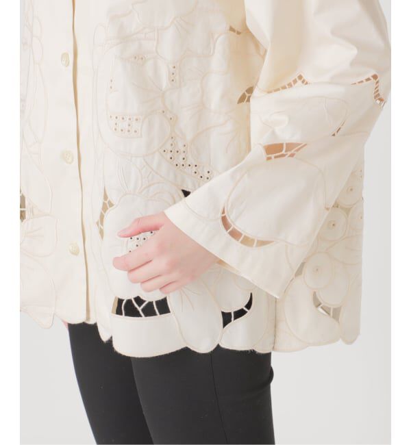 JOURNAL STANDARD「フラワーエンブロイダリースカラップシャツ」|シャツ・ブラウス|