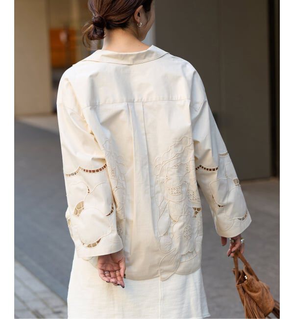 JOURNAL STANDARD「フラワーエンブロイダリースカラップシャツ」|シャツ・ブラウス|