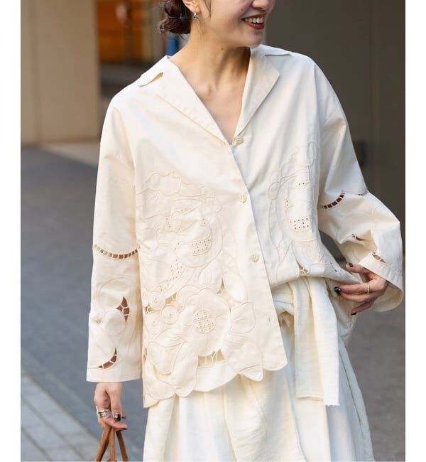 JOURNAL STANDARD「フラワーエンブロイダリースカラップシャツ」|シャツ・ブラウス|