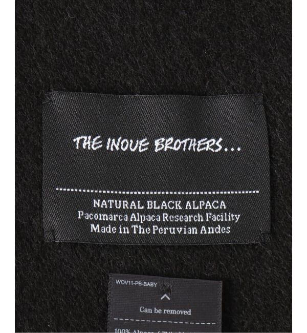 JOURNAL STANDARD「THE INOUE BROTHERS / ザ イノウエブラザーズ Pure Black Blushed Scarf Large」|マフラー|