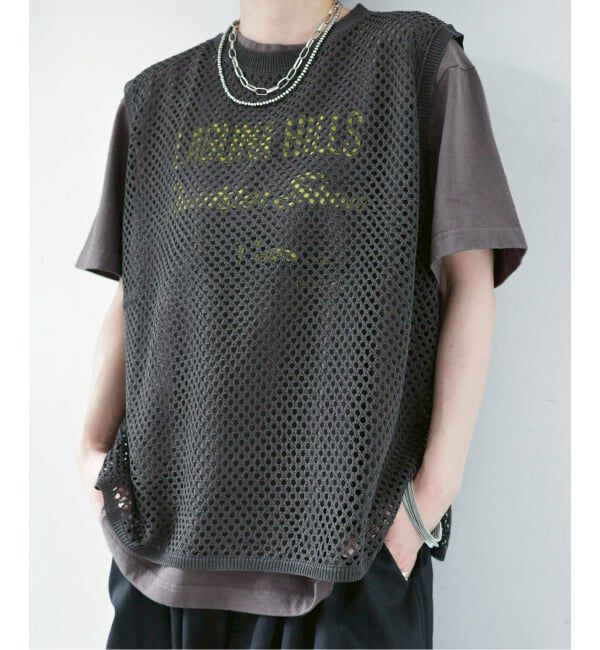 journal standard luxe「メッシュアミ ベスト」|ベスト・ジレ|グレー