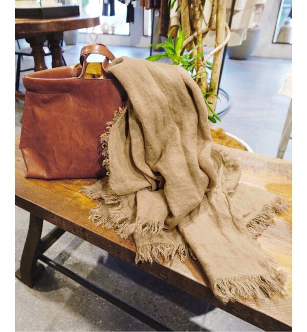 FRAMeWORK「ASAUCE MELER/アソースメレ フランダースサンリネンガーゼストール」|ストール|