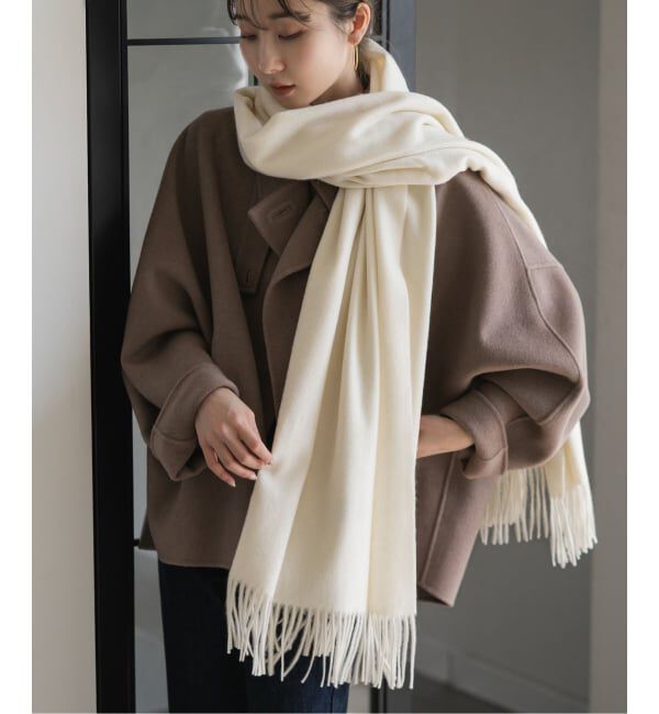 NOBLE「《追加》オリジナルカシミヤストール」|マフラー|ホワイト