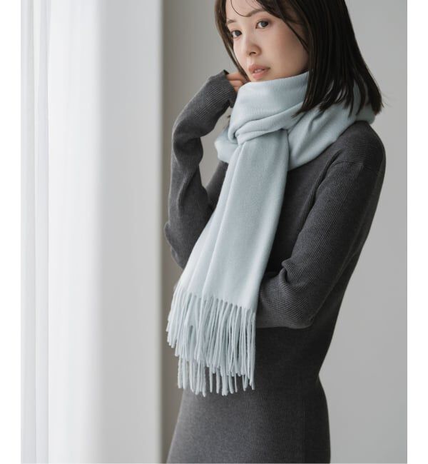 NOBLE「《追加》オリジナルカシミヤストール」|マフラー|サックスブルー B