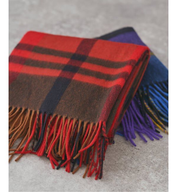 Spick and Span「Joshua Ellis / ジョシュア エリス  カシミヤストール」|ストール|レッド