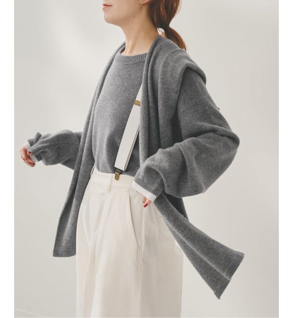 Spick and Span「Higuchi*Sカシミヤ混フードマフラー」|マフラー|