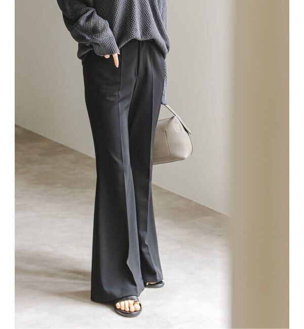 NOBLE「ジャージーフレアパンツ」|スラックス|