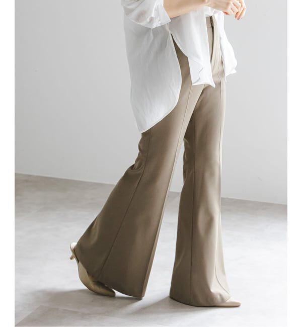 NOBLE「ジャージーフレアパンツ」|スラックス|