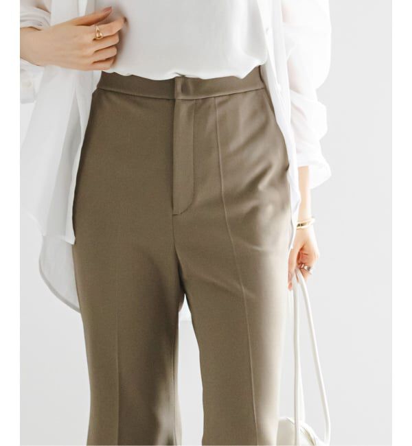 NOBLE「ジャージーフレアパンツ」|スラックス|