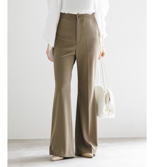 NOBLE「ジャージーフレアパンツ」|スラックス|