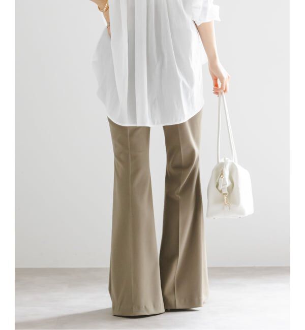 NOBLE「ジャージーフレアパンツ」|スラックス|