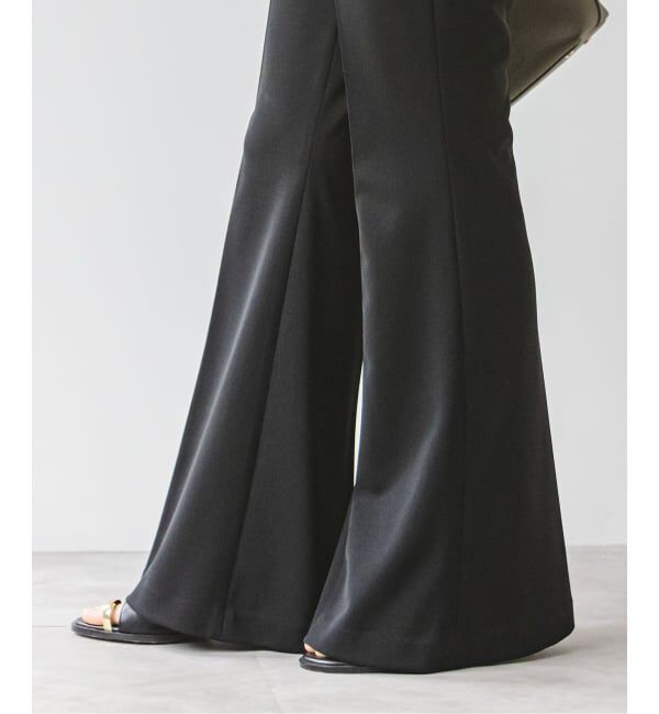 NOBLE「ジャージーフレアパンツ」|スラックス|