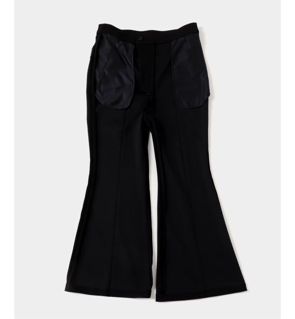 NOBLE「ジャージーフレアパンツ」|スラックス|