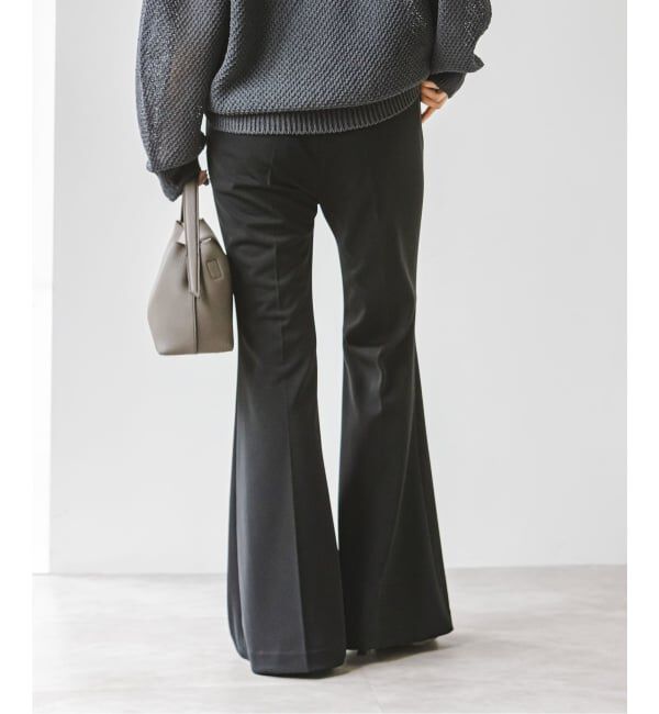 NOBLE「ジャージーフレアパンツ」|スラックス|