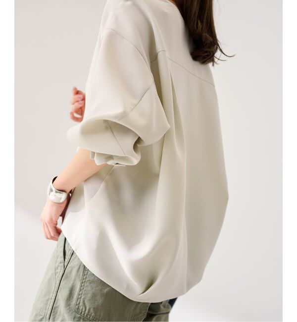 FRAMeWORK「ライトダブルクロスコクーンブラウス」|シャツ・ブラウス|