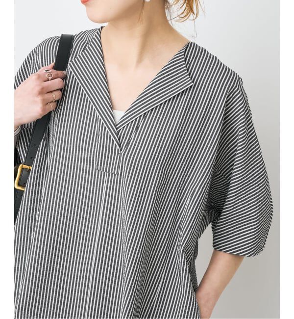 Spick and Span「《予約》パフスリーブサッカードレス」|ワンピース|