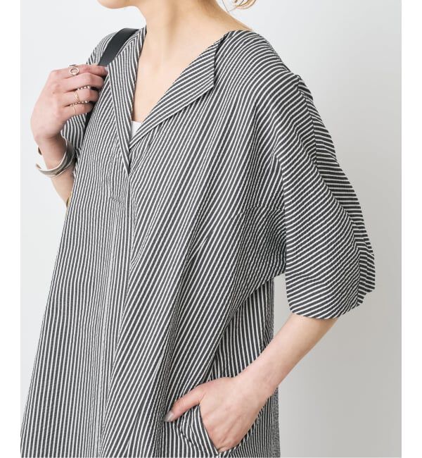 Spick and Span「《予約》パフスリーブサッカードレス」|ワンピース|