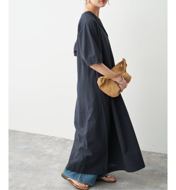 Spick and Span「《予約》パフスリーブサッカードレス」|ワンピース|