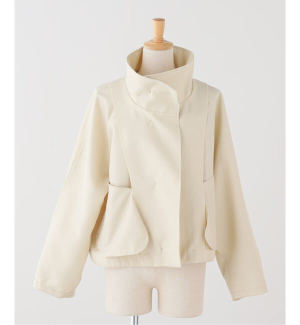  「【洗える】スタンドカラーライトショートブルゾン」|その他|