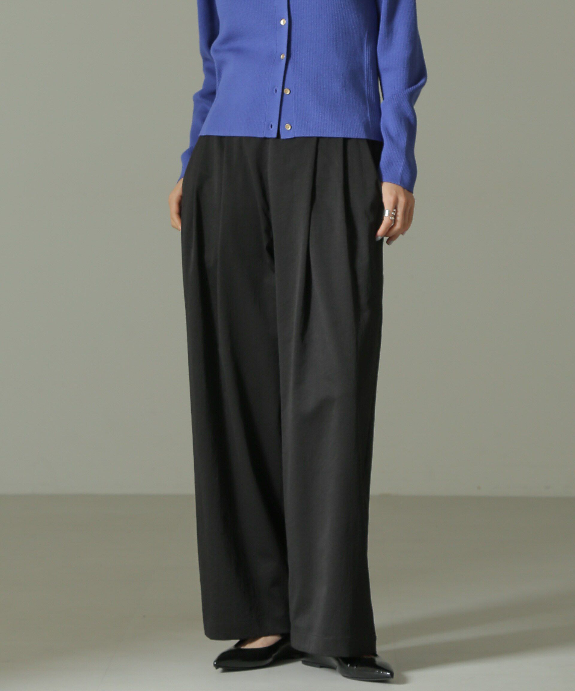 nano･universe「ツータックワイドパンツ」|チノ|