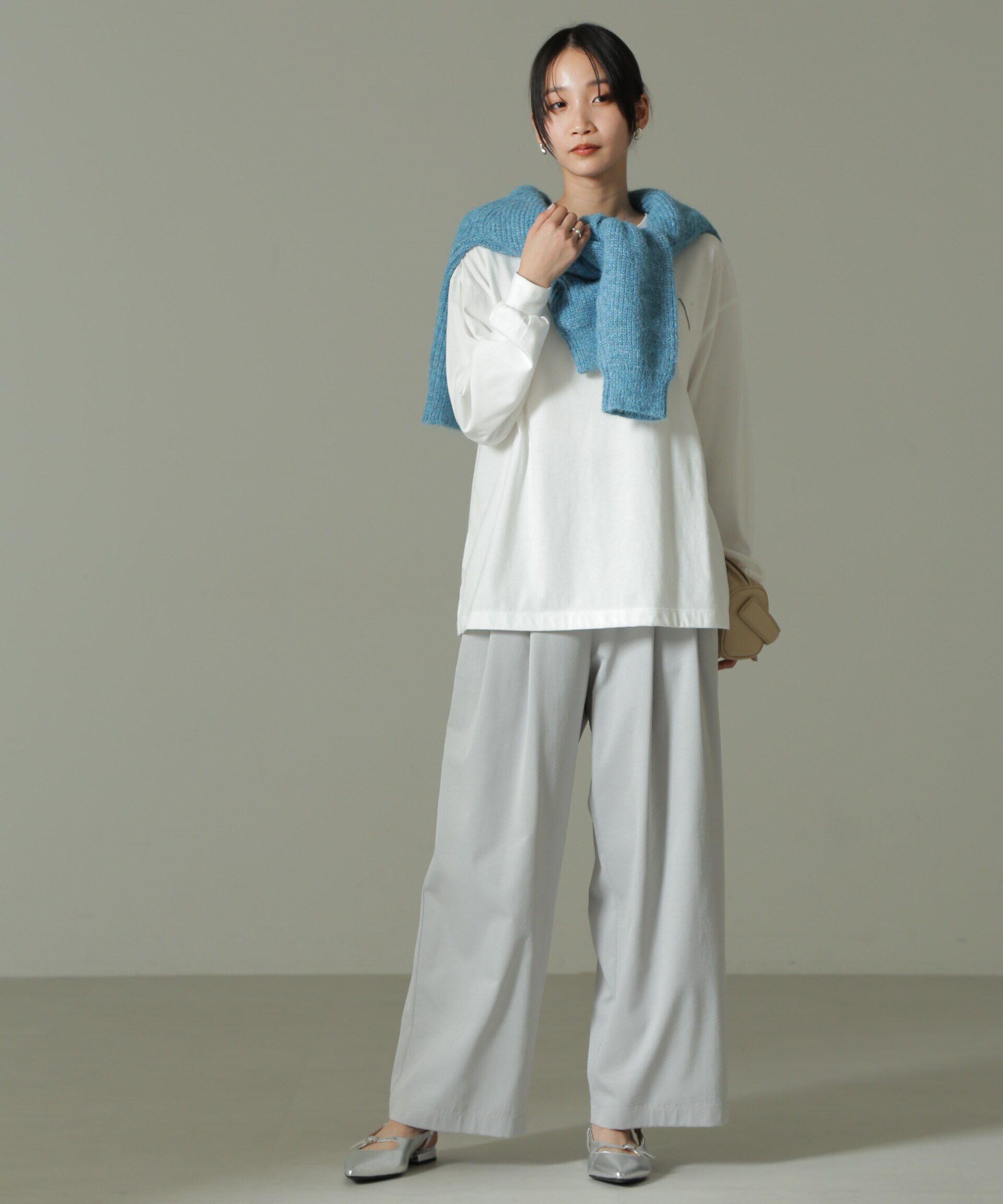 nano･universe「ツータックワイドパンツ」|チノ|