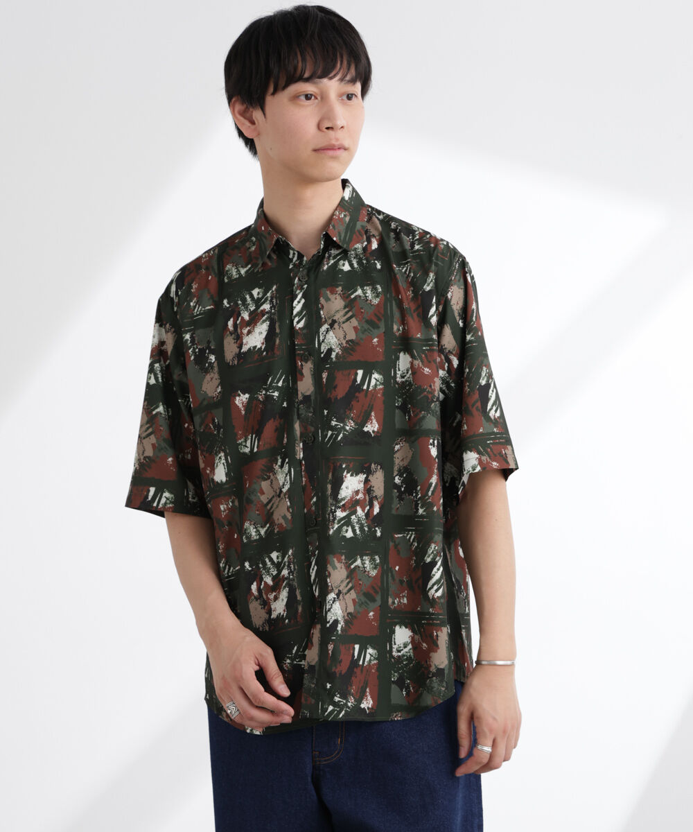 nano･universe「アート柄シャツ 半袖」|シャツ・ブラウス|