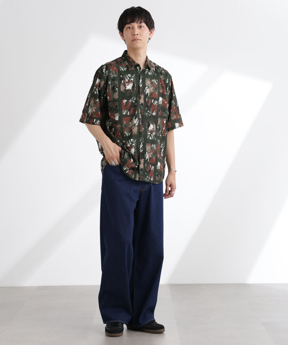 nano･universe「アート柄シャツ 半袖」|シャツ・ブラウス|