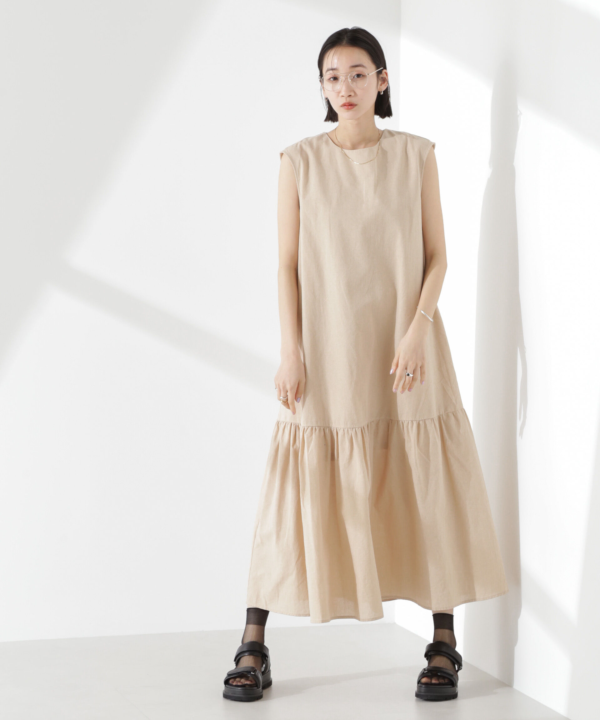 nano･universe「綿麻COOLMAXワンピース」|ワンピース|