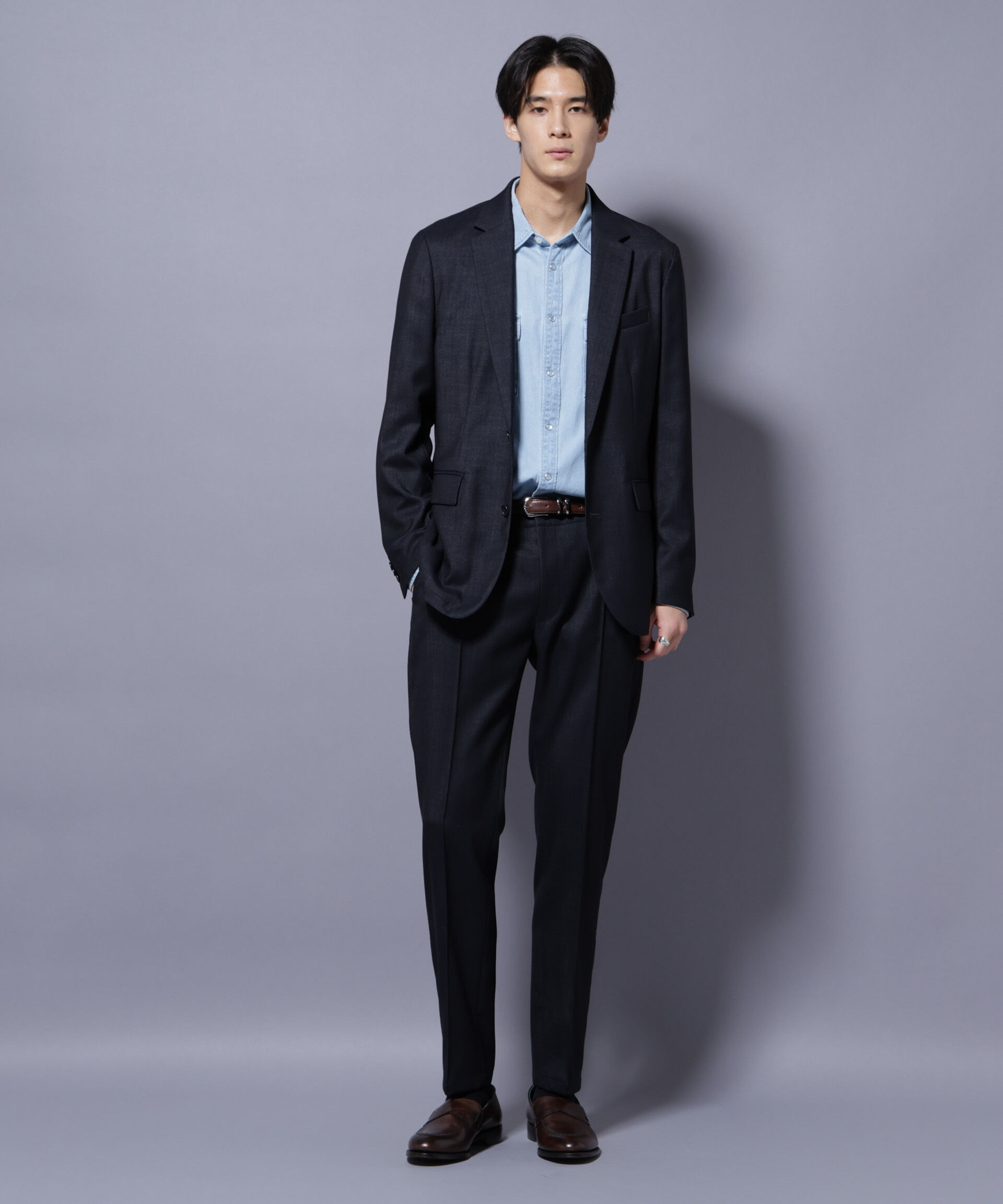 nano･universe「「N TROUSERS PREMIUM」ウールデニムパンツ/STRETCH(セットアップ可)」|スーツ|